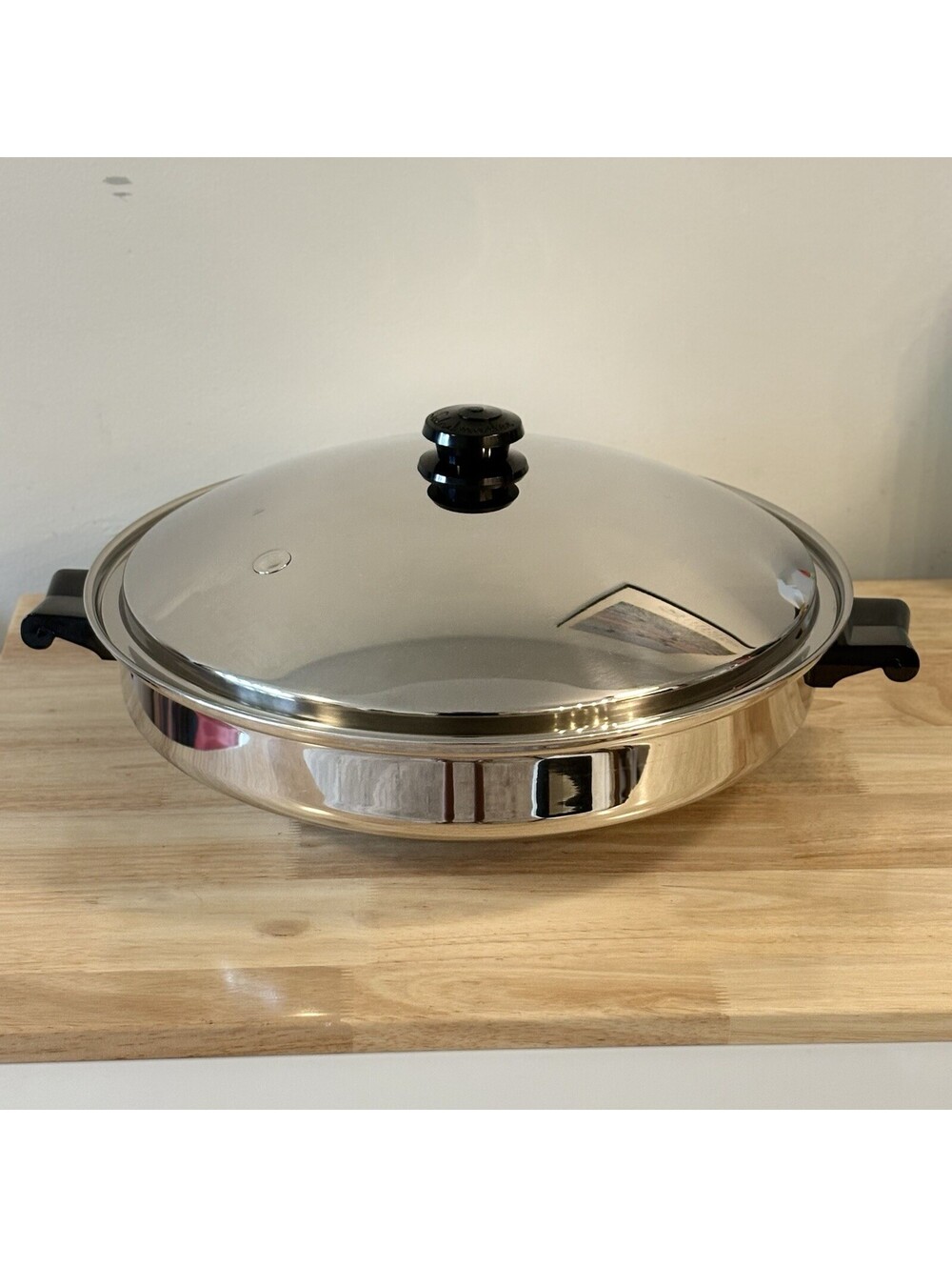 SaladMaster 7qt WOK with Vapo Lid TP304S Braiser Deep Skillet Paella Pan